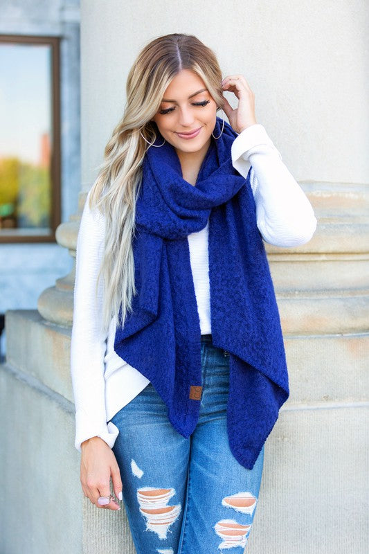 The Perfect Draped Boucle Scarf