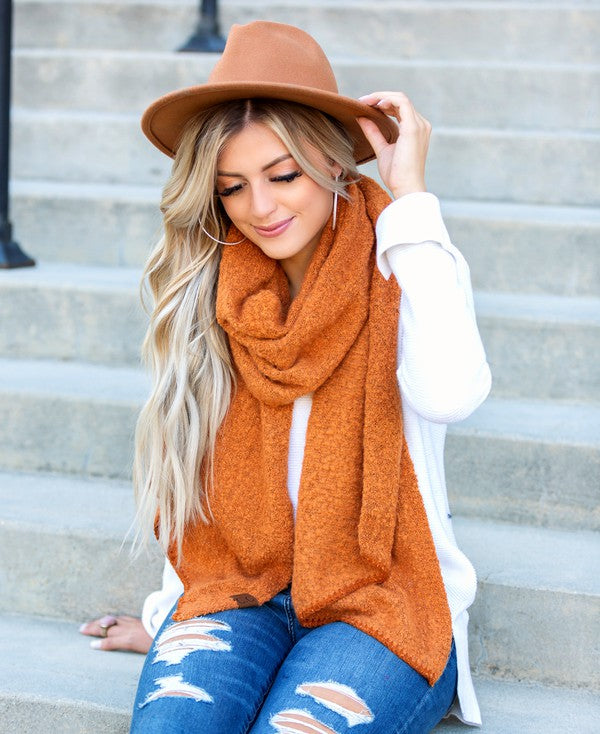 The Perfect Draped Boucle Scarf