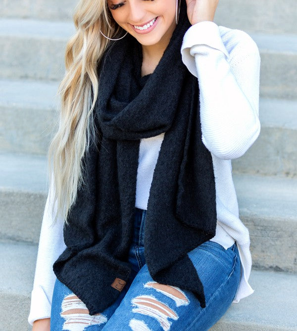 The Perfect Draped Boucle Scarf