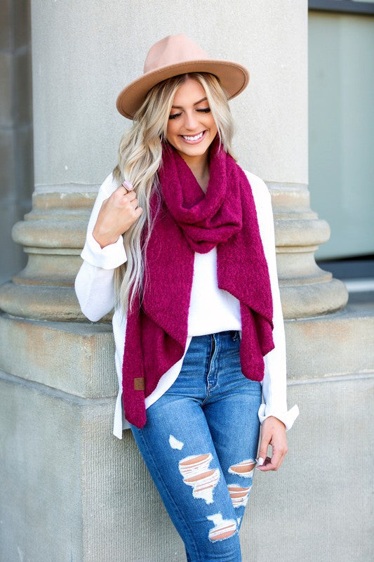 The Perfect Draped Boucle Scarf