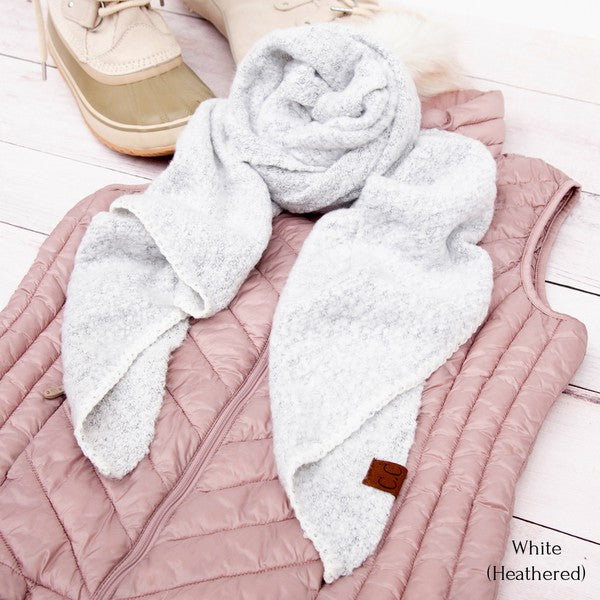 The Perfect Draped Boucle Scarf