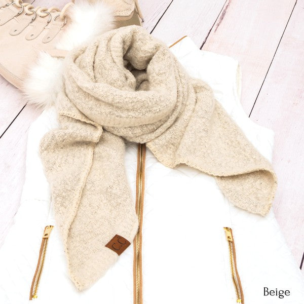 The Perfect Draped Boucle Scarf
