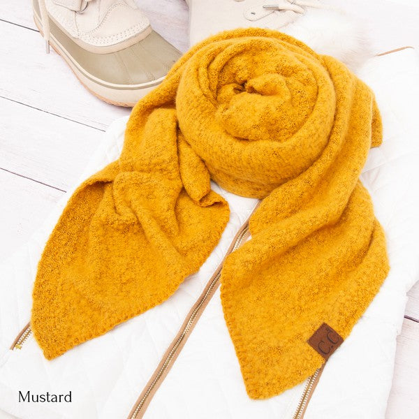 The Perfect Draped Boucle Scarf