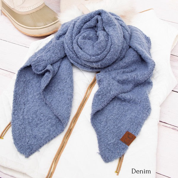 The Perfect Draped Boucle Scarf