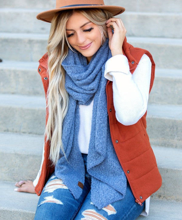 The Perfect Draped Boucle Scarf