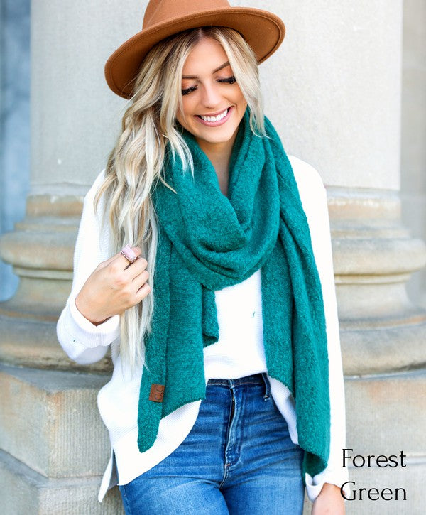 The Perfect Draped Boucle Scarf