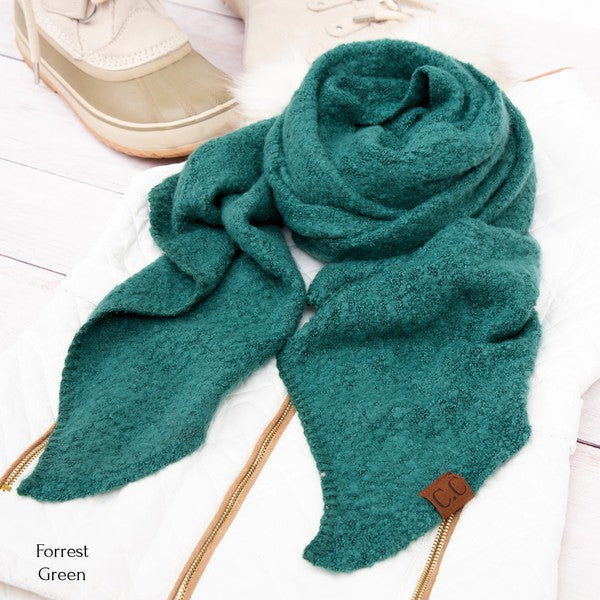 The Perfect Draped Boucle Scarf