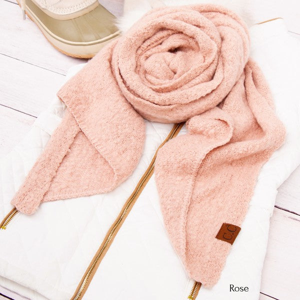 The Perfect Draped Boucle Scarf