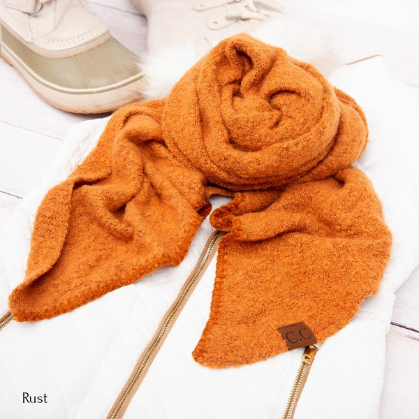 The Perfect Draped Boucle Scarf