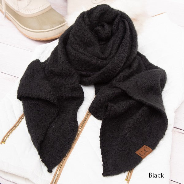 The Perfect Draped Boucle Scarf