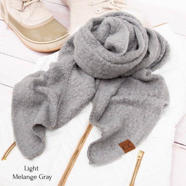 The Perfect Draped Boucle Scarf
