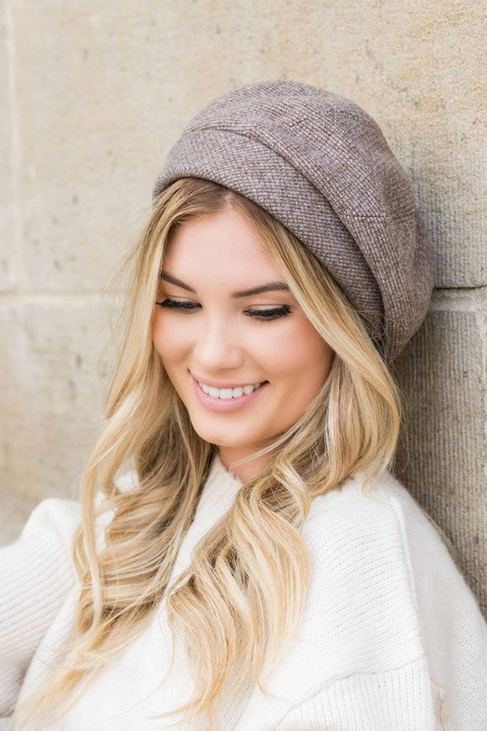 "Cute As A Button" Fold Over Beret