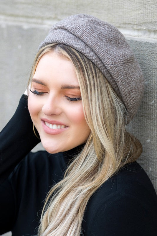 "Cute As A Button" Fold Over Beret
