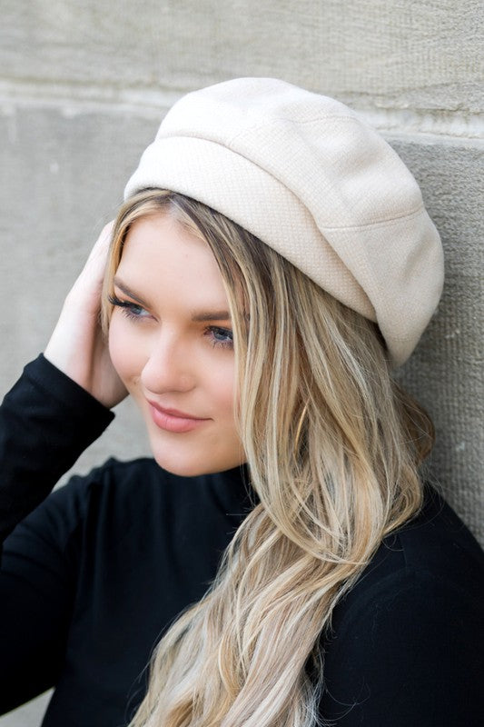 "Cute As A Button" Fold Over Beret