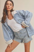 Effortless Juliette Fleece-Lined Denim Jacket (Size & Color Options Limited)