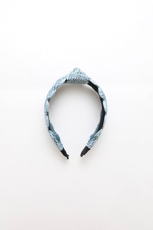 Stylish Raffia Crochet Trim Headband