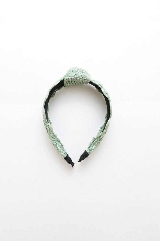 Stylish Raffia Crochet Trim Headband