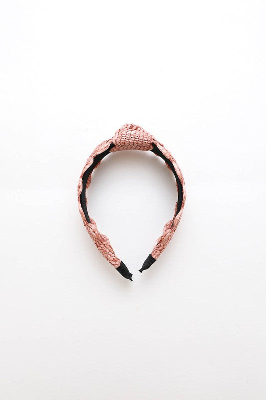 Stylish Raffia Crochet Trim Headband