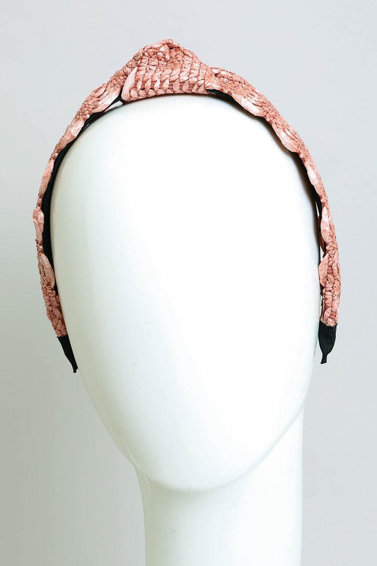 Stylish Raffia Crochet Trim Headband