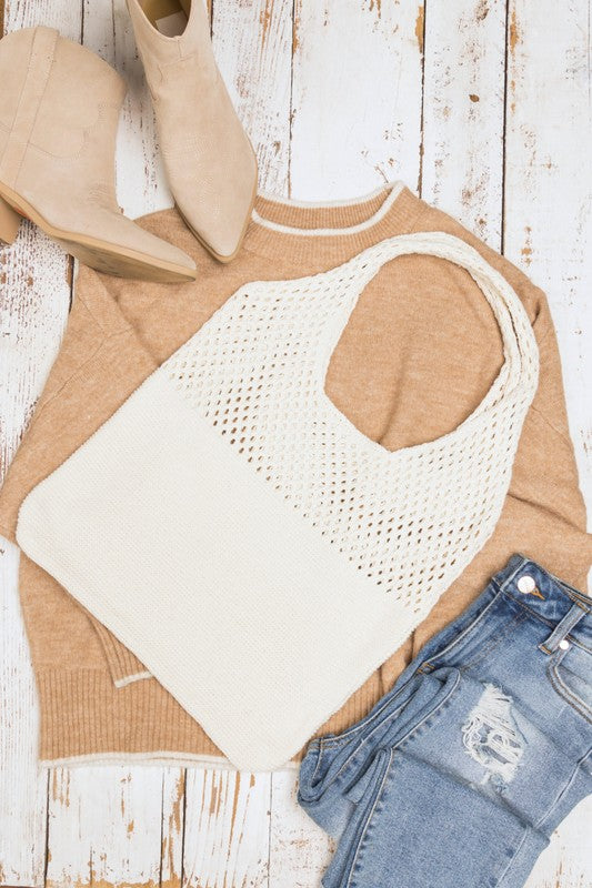 Easy-Style Soft Knit Hobo Bag