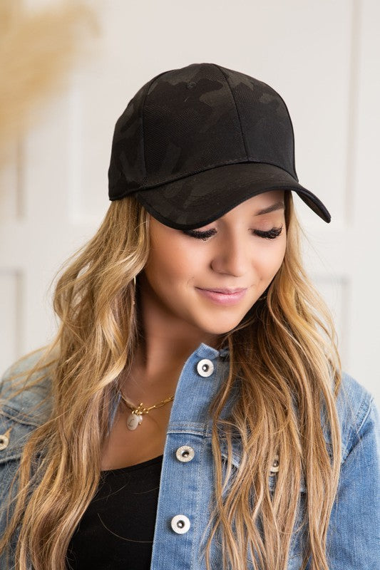 Cute Camo Black Cap Hat