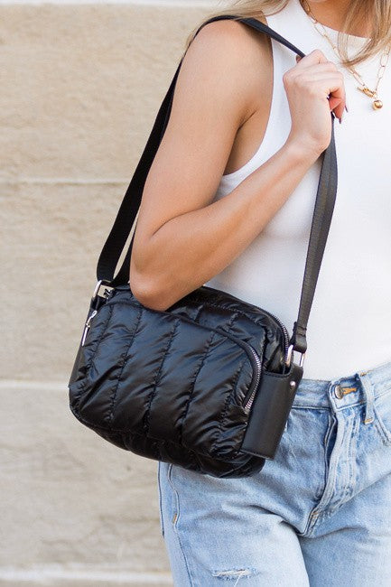 Chic River Metallic Puffer Crossbody