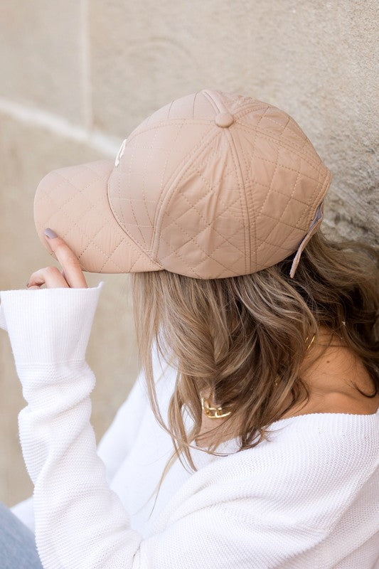 Trending Quilted Puffer Ball Cap