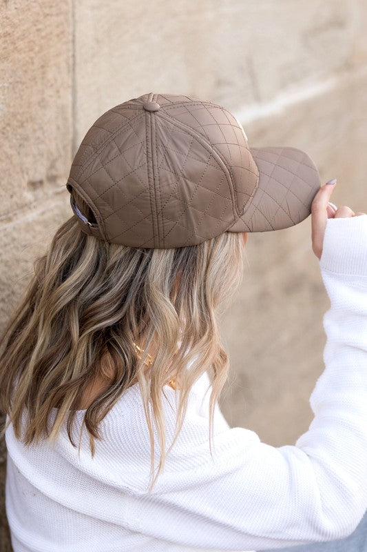 Trending Quilted Puffer Ball Cap