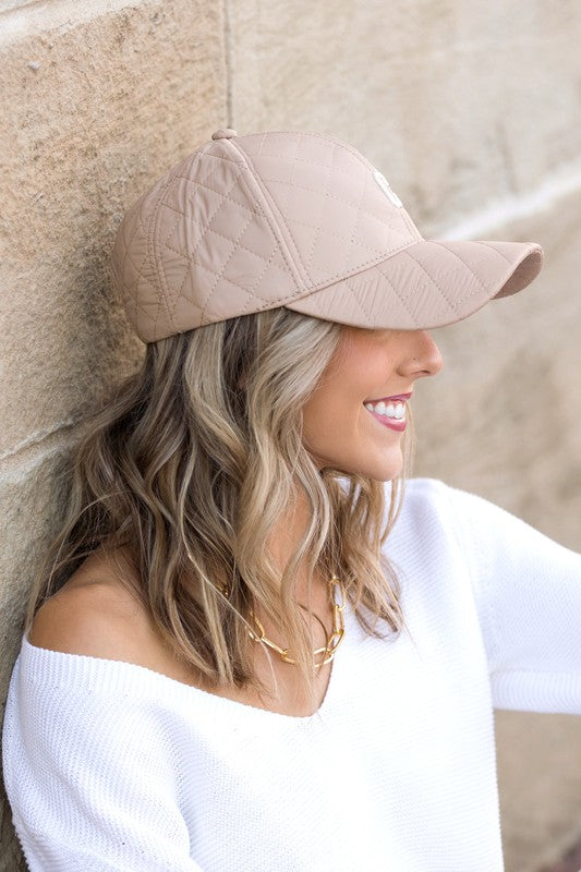 Trending Quilted Puffer Ball Cap