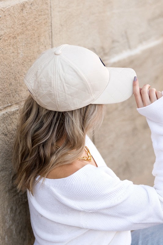 Trending Quilted Puffer Ball Cap