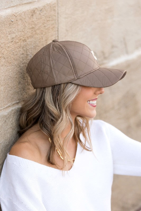 Trending Quilted Puffer Ball Cap