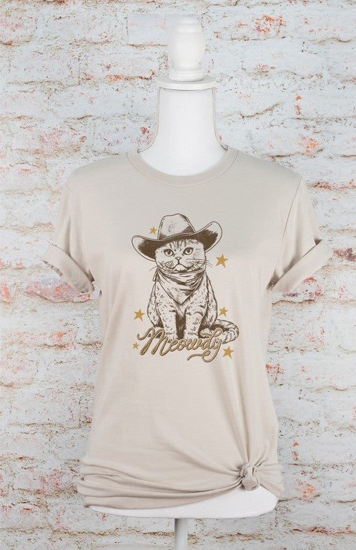 Adorable Meowdy Cat Graphic Tee