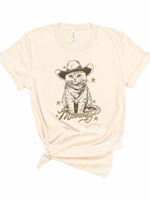 Adorable Meowdy Cat Graphic Tee
