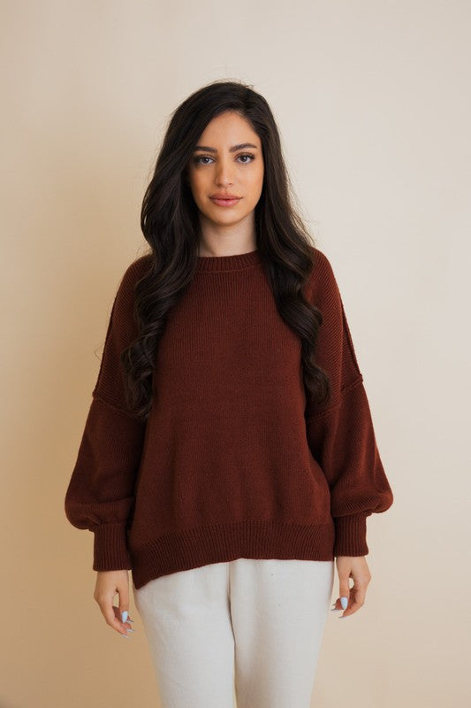 Casual Drop Shoulder Oversized Sweater