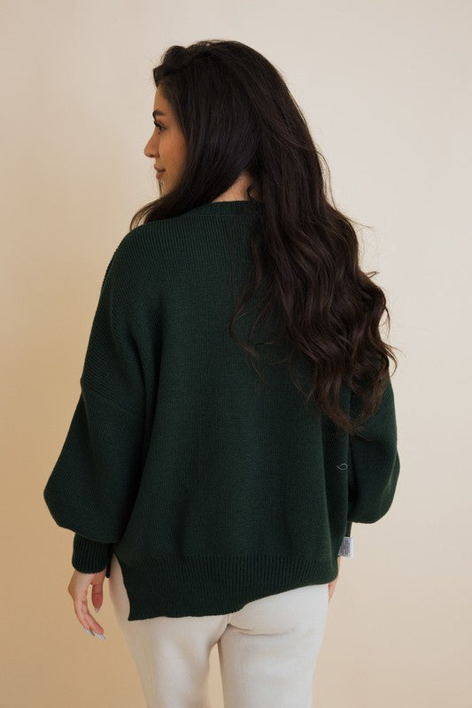 Casual Drop Shoulder Oversized Sweater