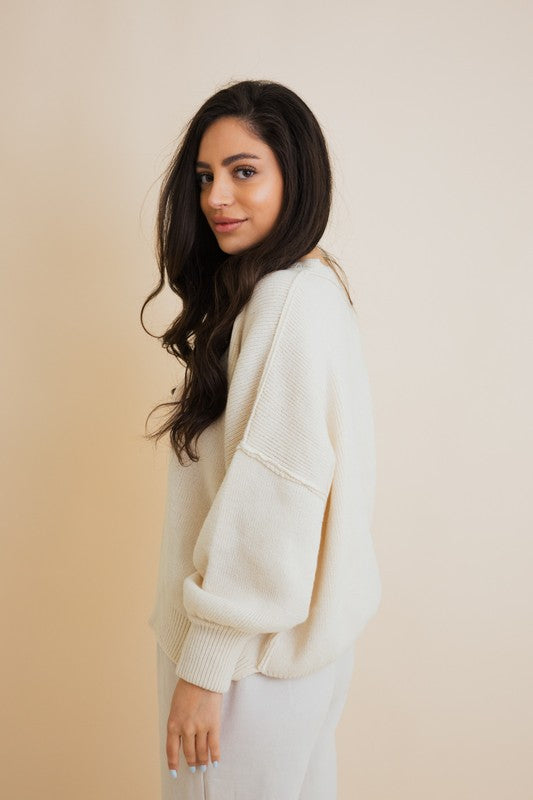 Casual Drop Shoulder Oversized Sweater