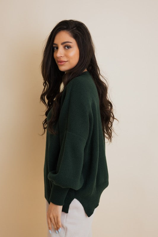 Casual Drop Shoulder Oversized Sweater