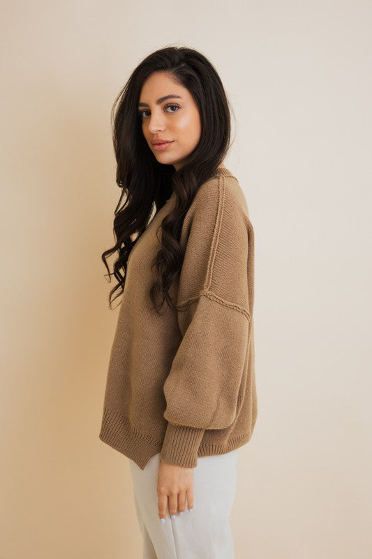 Casual Drop Shoulder Oversized Sweater