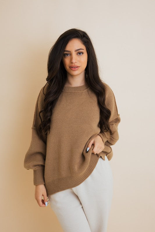 Casual Drop Shoulder Oversized Sweater
