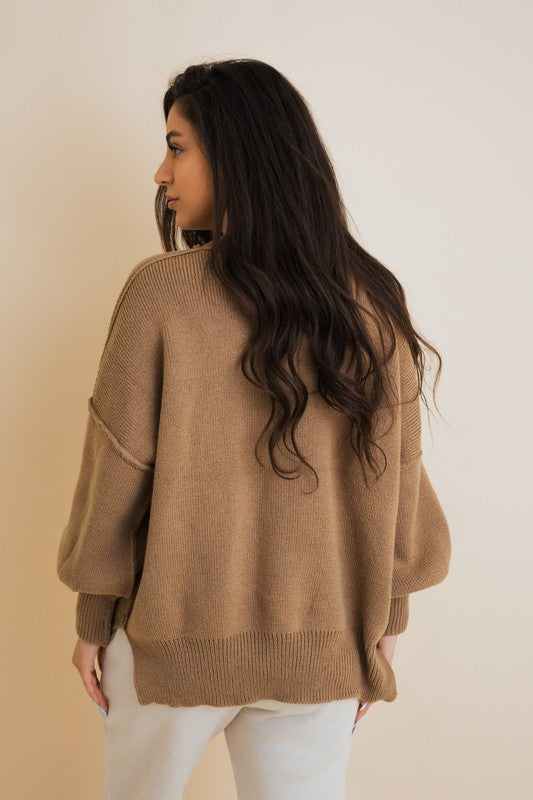 Casual Drop Shoulder Oversized Sweater