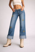 Sexy Low Rise Gem Studded Jean