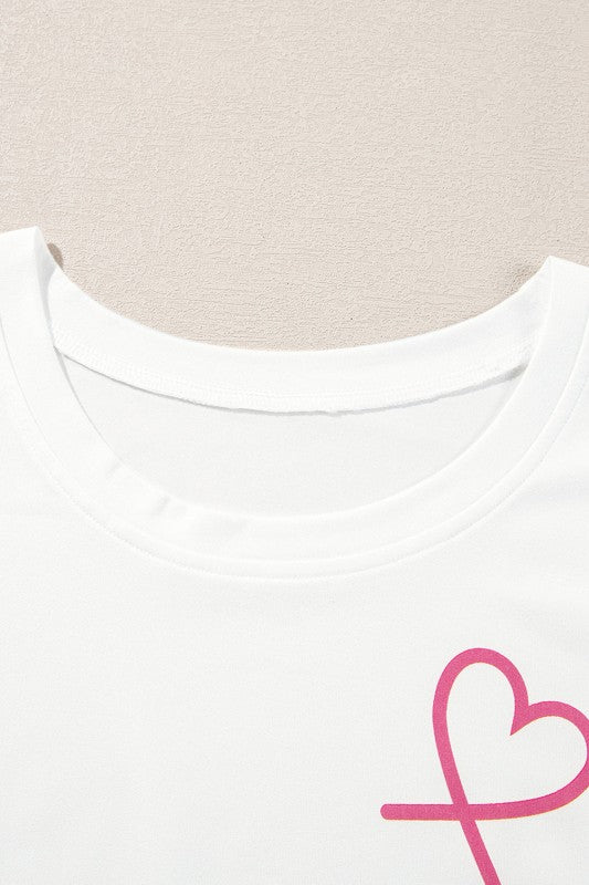 Sweet Heart Ruffle Tank Top And Pants Lounge Set