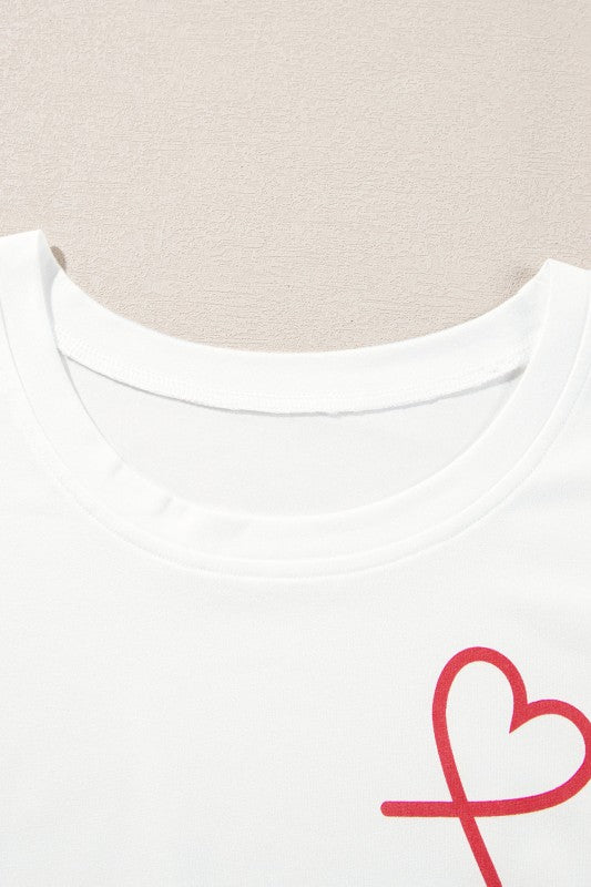 Sweet Heart Ruffle Tank Top And Pants Lounge Set